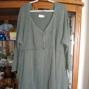 5X (32X34) Terra & Sky Thermal Dress Green